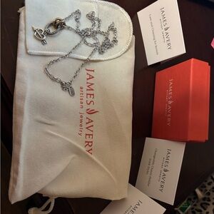 James Avery Bronze & sterling 24” charm holder & sterling arrow & heart charm